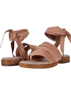 Free People Sun Valley Wrap Leather Sandals – Boho Tie Sandals – NEW
